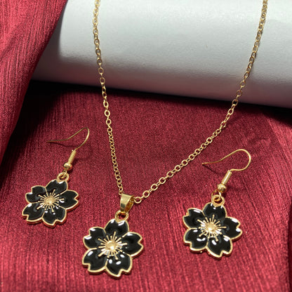 Flower Set - Pendant & Earrings